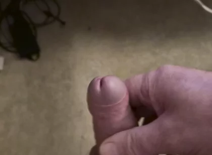 My Friend Sits in a Chair and Jerks off His Cock While Watching Video
