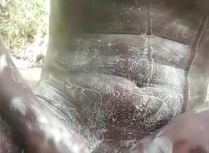 Soapy Masturbation Big Black Dick Cumming Outside Part 2