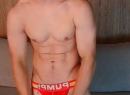 A Handsome Russian Guy Showing off His Muscles and Ass