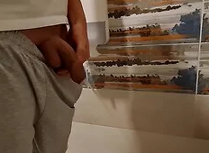 Young Gay Long Pissing At Home