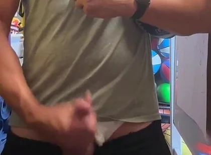 Alpha Stud Jockdad87 Shoots a Load of Football Cum