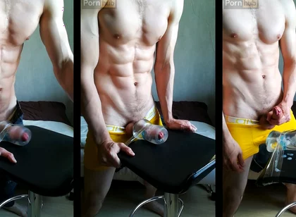 College Jock Fucks His Fleshlight Hard