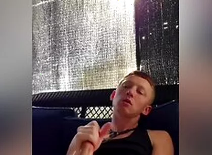 Stroking My Big Cock Outside On The Patio