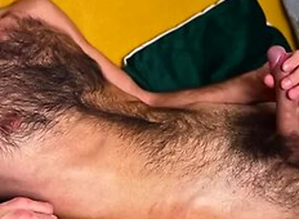Fit Guy Jerk For Massive Cum On Hairy Abs