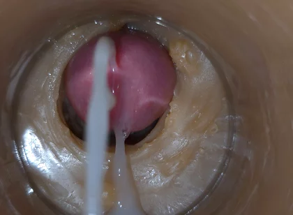 Precum Squirting in My Pussy Toy Camera in Vagina 4K. Extreme Close up!