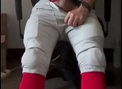 Jockdad87 Jerks and Shoots a Load in His Football Uniform