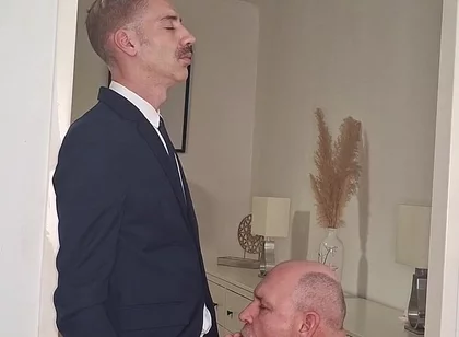 Sucked off From Daddy. Suite Man Like Old Sucker