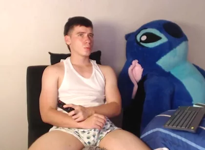 Big Young Latino Masturbates Over Pants
