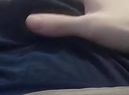 Guy in Panties Massages His