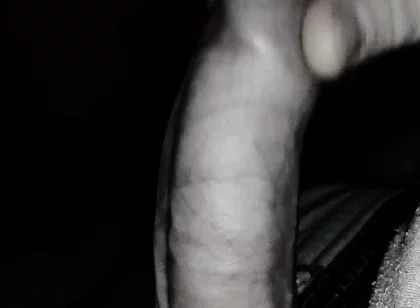 Late Night Cum. Sliding Foreskin on Dickhead. Close up Orgasm.