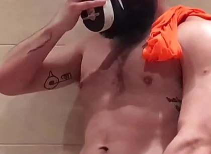 Stepdaddy Loves to Sniff Himself After His Training.