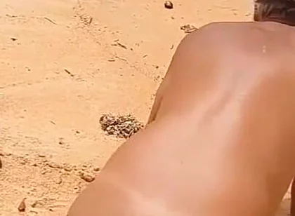 Ladysilva Doing Anal Masturbation with a Big Dick on the Beach