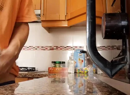 Watch Me Cum on the Kitchen Counter