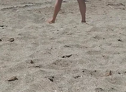 On the Beach Naked Enjoying