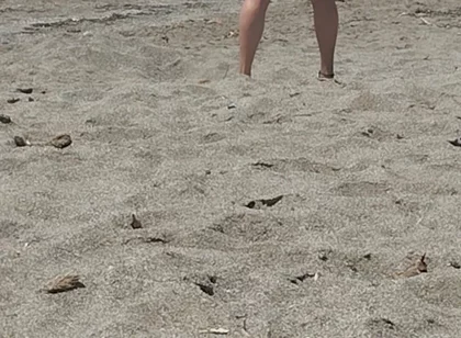 On the Beach Naked Enjoying