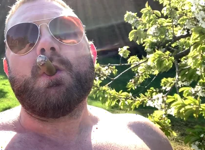 Smoking My Cigar Outdoors in the Summer Heat