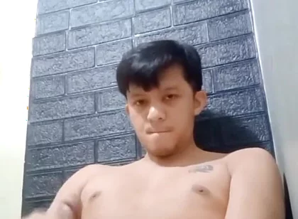 Horny Asian Twink Works His Hard Cock Until He Cums