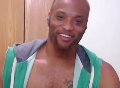 Jerking off in My Green Vest for a Friend