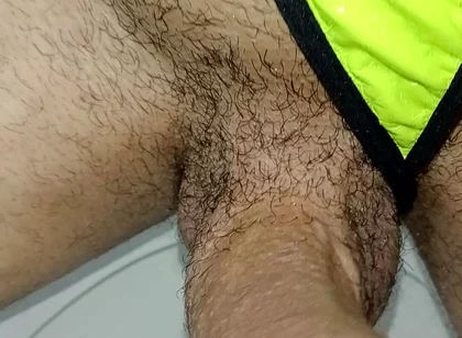 Big Hairy Cock, Masturbates in Public Bathroom I Almost Got Caught,hairy Gay