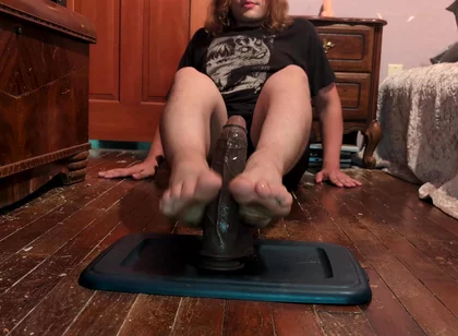 I Give My BBC Dildo Another Footjob!