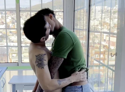 BBC Spreading Twink's Asshole Bareback