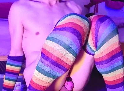 Cute Locked Femboy Raine Bouncing on Thier Favourite Xl Toys