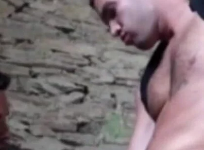Straight fucked by Latino in exhib