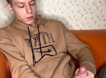Edgy Twink Squeezes Balls Intense Squirt Out