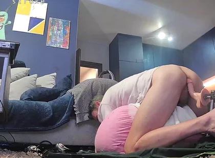 Kiara take two dildos in ass