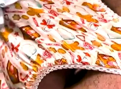 Satin Gingerbread Thong Play