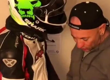Humiliation at the hotel with fetish outfits biker