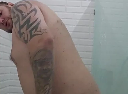 Jimbob Soapy Shower Dildo Riding