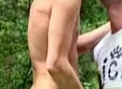 Straight twink fucked outdoor for fist time