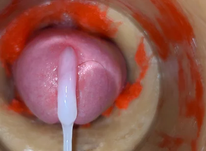 Camera Deep Inside Tight Pussy Captures Huge Cum Explosion 4K