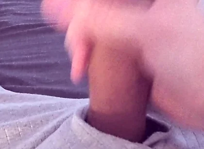 Watching Porn Leads to Noisy Cumshot After Quick Horny Wank