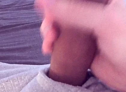 Watching Porn Leads to Noisy Cumshot After Quick Horny Wank
